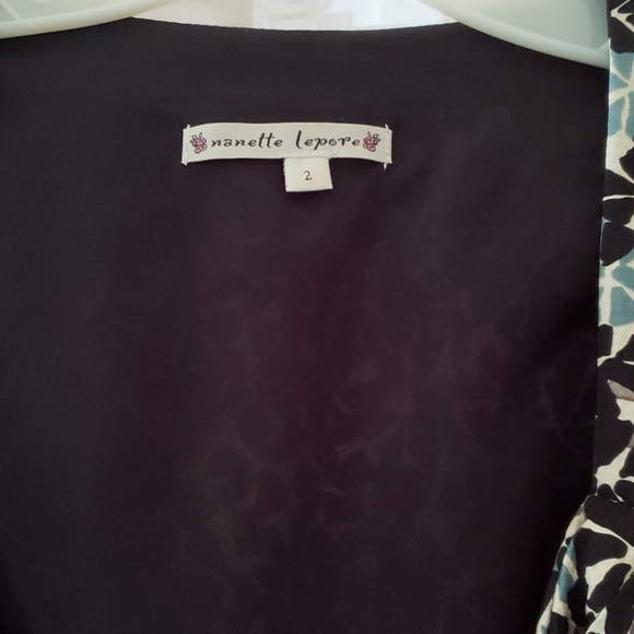 Nanette Lepore Sz 2 Silk Multi Blouse Velvet Rose - Picture 2 of 5